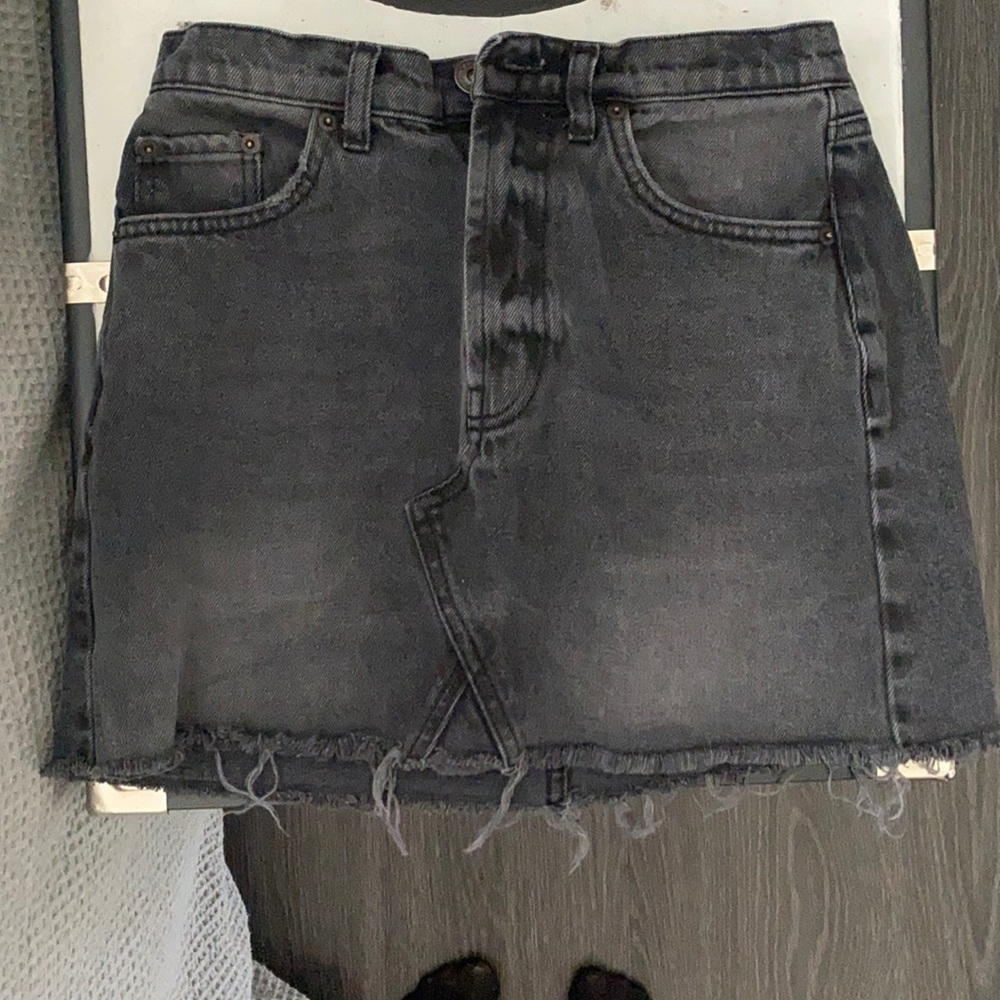 Black jean skirt